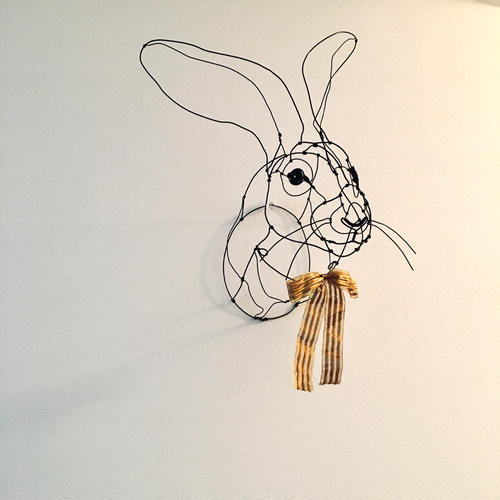 ワイヤーアート ワイヤークラフト うさぎ オグロジャックウサギ