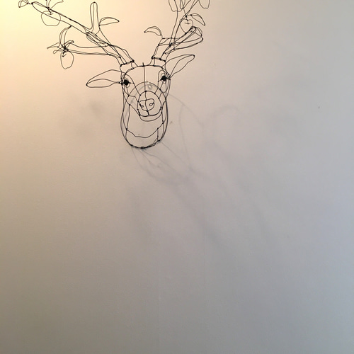 ワイヤーアート ワイヤークラフト 鹿 tree りんご 立体・オブジェ 玄米
