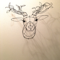 ワイヤーアート  ワイヤークラフト  鹿　tree【受注制作】 11枚目の画像