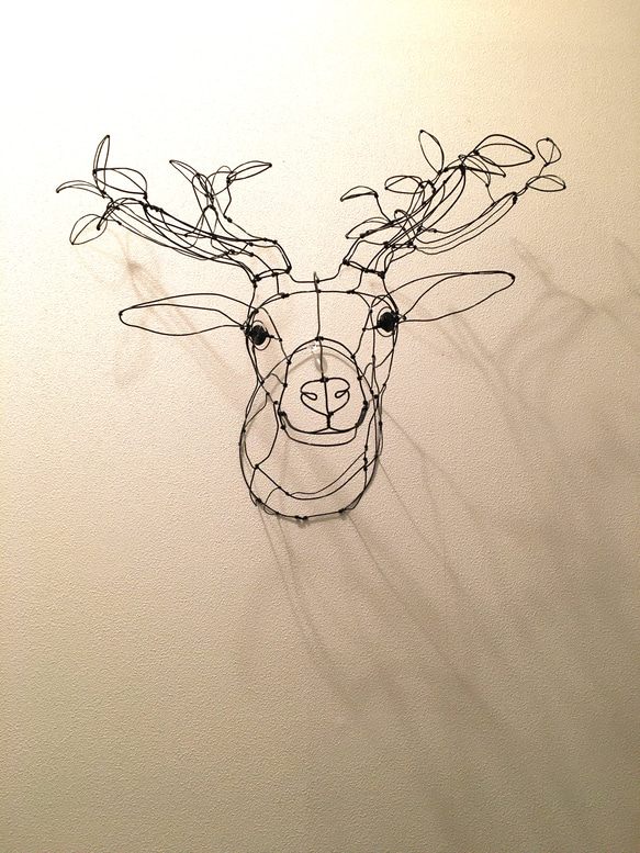 ワイヤーアート  ワイヤークラフト  鹿　tree【受注制作】 11枚目の画像