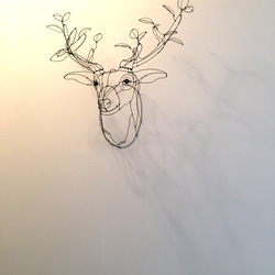 ワイヤーアート  ワイヤークラフト  鹿　tree【受注制作】 17枚目の画像