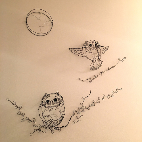 ワイヤーアート ワイヤークラフト 星のフクロウ Fuku ga kuru