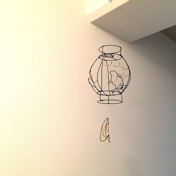 キコさま専用☆ワイヤーアート　ワイヤークラフト  提灯　月とうさぎ 2枚目の画像