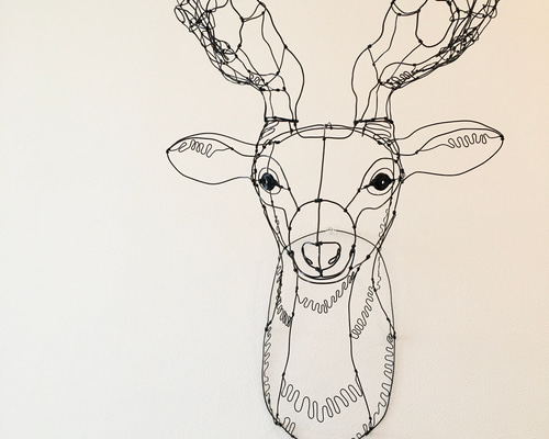 ワイヤーアート ワイヤークラフト 鹿 チンムドラシカ 立体・オブジェ