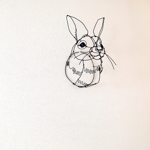 ワイヤーアート ワイヤークラフト うさぎ ウサギ【受注制作