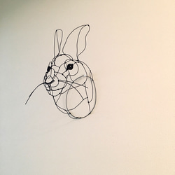 ワイヤーアート  ワイヤークラフト  うさぎ　ウサギ【受注制作】 7枚目の画像