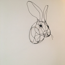 ワイヤーアート ワイヤークラフト ワイヤーオブジェ　うさぎ　オグロジャックウサギ【受注制作】 13枚目の画像