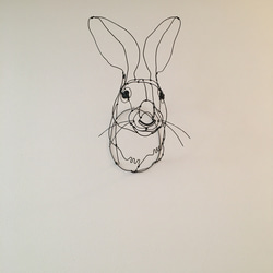 ワイヤーアート ワイヤークラフト ワイヤーオブジェ　うさぎ　オグロジャックウサギ【受注制作】 14枚目の画像