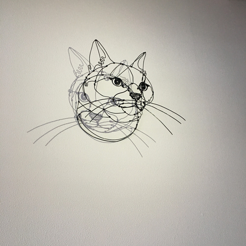 ワイヤーアート ワイヤークラフト 猫 ねこ ネコ【受注制作 ワイヤーアート ワイヤークラフト 猫 ねこ ネコ【受注制作