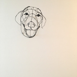 ワイヤーアート ワイヤークラフト ワイヤーオブジェ 犬 いぬ イヌ