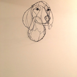 ワイヤーアート ワイヤークラフト ワイヤーオブジェ　犬　いぬ　イヌ【受注制作】 4枚目の画像