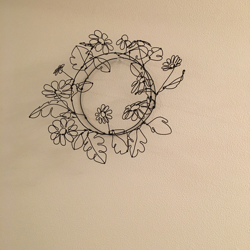 ワイヤーアート ワイヤークラフト 立体ワイヤーリース Flower 花