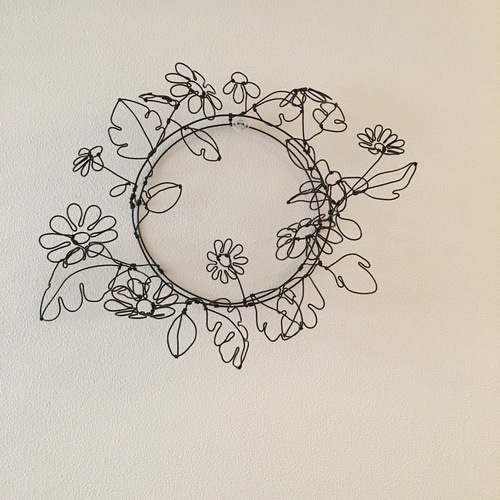 ワイヤーアート ワイヤークラフト 立体ワイヤーリース Flower 花