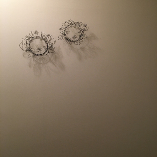 ワイヤーアート ワイヤークラフト 立体ワイヤーリース Flower 花 