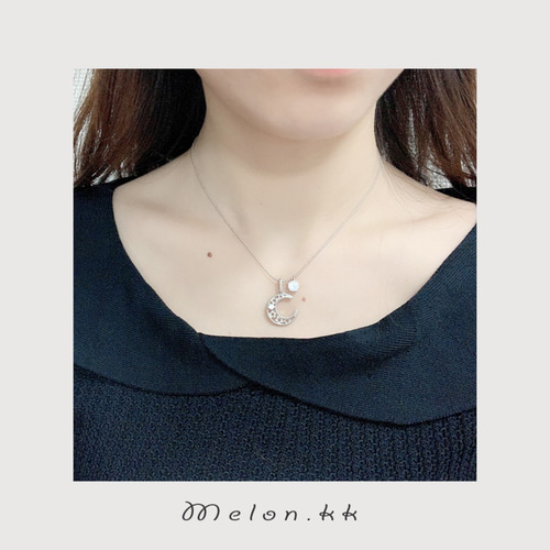 ネックレス レディース 2way 星 月 上品 アクセサリー 通勤