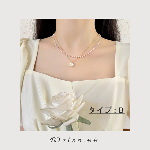 ネックレス チョーカー choker パール 小ぶり アクセサリー 通勤 上品 カジュアル 韓国風-Melon.kk 4枚目の画像