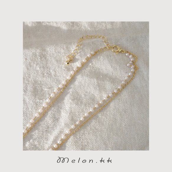 ネックレス チョーカー choker パール 小ぶり アクセサリー 通勤 上品 カジュアル 韓国風-Melon.kk 7枚目の画像