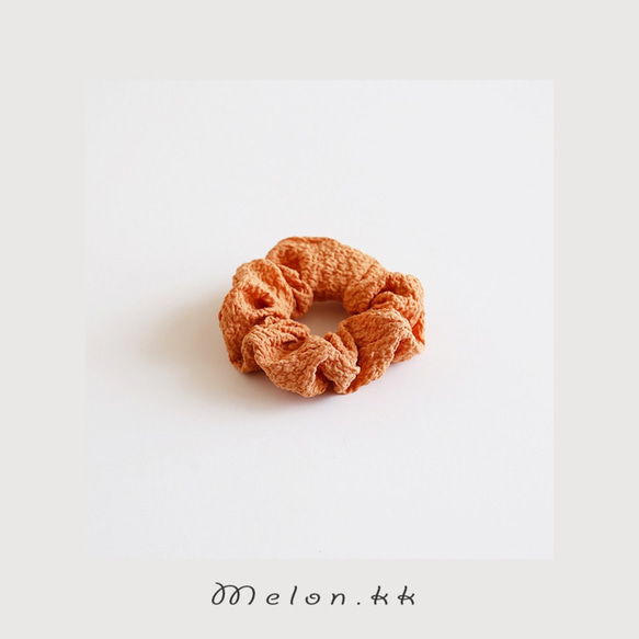 Scrunchie Summer Festival 髮飾縐紗彈力優雅時尚通勤髮飾 OL 夏季（8 色）- MelonKK 第3張的照片