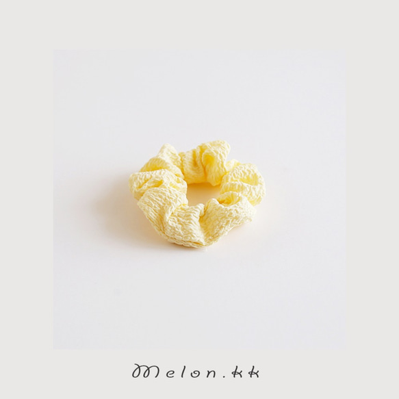 Scrunchie Summer Festival 髮飾縐紗彈力優雅時尚通勤髮飾 OL 夏季（8 色）- MelonKK 第7張的照片