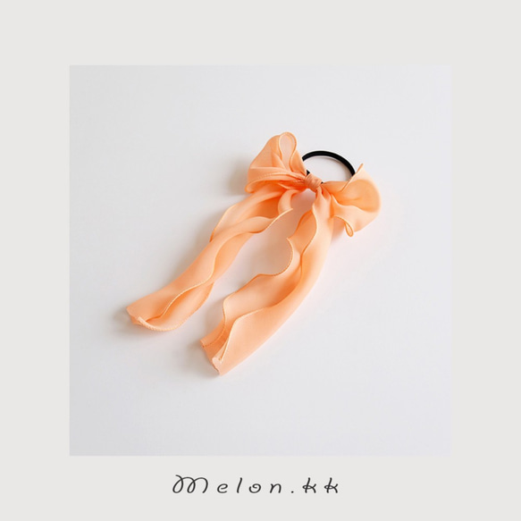 大好評 人気 ヘアゴム リボン シュシュ 夏 まとめ髪 髪飾り アレンジ シンプル おしゃれ-MelonKK 6枚目の画像