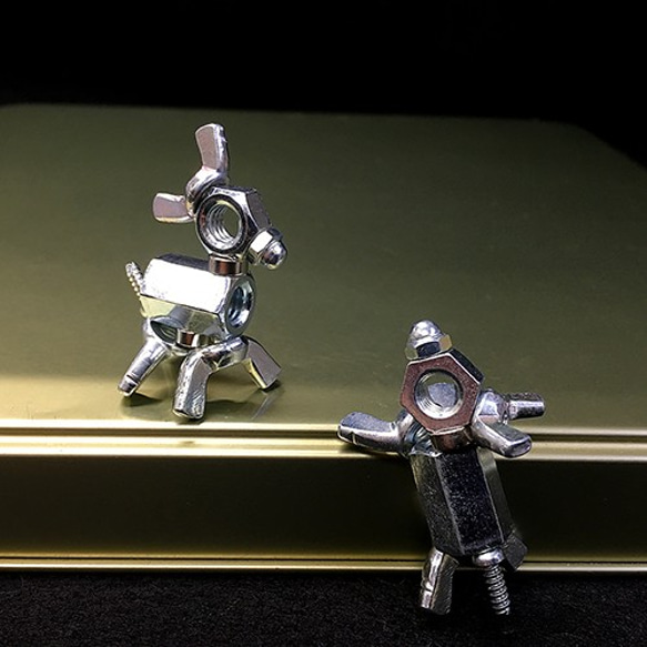ネジキャラクター 『ネジカ』ペアセット 金属製 立体・オブジェ ネジの