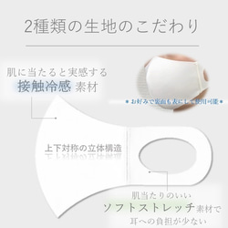 人気　夏マスク 　お得な３枚セット　送料無料　日本製 　 接触冷感 UVカット ひんやりマスク　洗って繰り返し使える 2枚目の画像