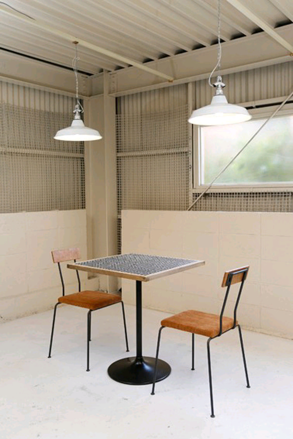 LESSカフェタイルテーブル（天板・足の）セットLK-0001069 3枚目の画像