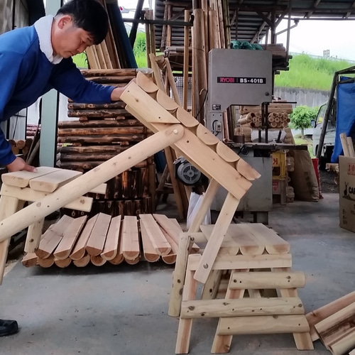 まるちベンチ ベンチ時2人掛け（受注生産品） ソファ・ベンチ