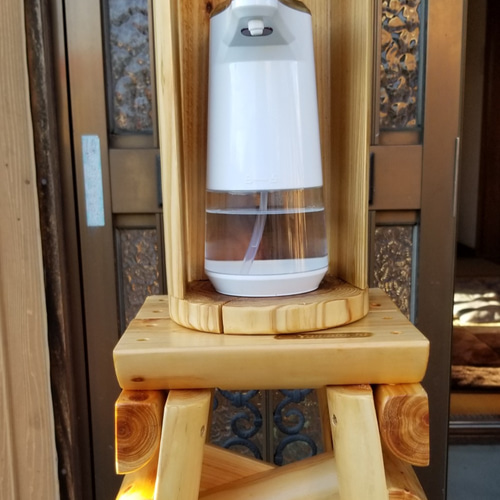 アルコールディスペンサー 木製