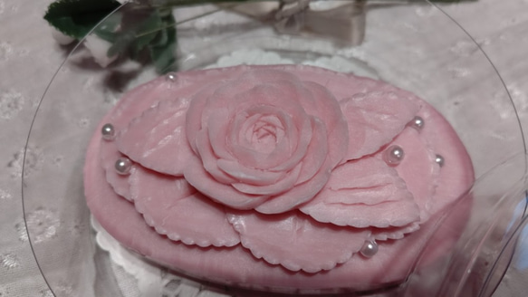ソープカービング（ピンク）　石鹸彫刻 1枚目の画像