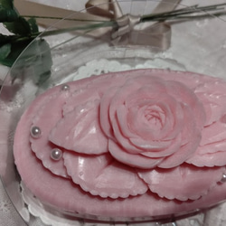 ソープカービング（ピンク）　石鹸彫刻 2枚目の画像