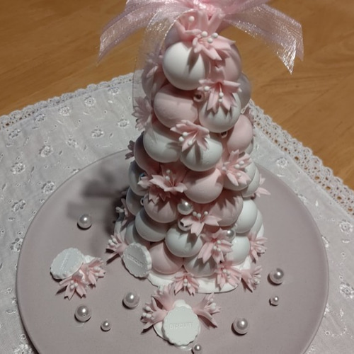 春色のマカロンタワー 桜（軽量粘土） 立体・オブジェ erena 通販