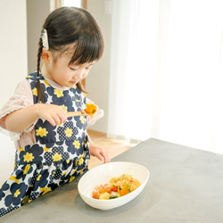 お食事エプロン 80~90cm【北欧風　イエロー】 5枚目の画像