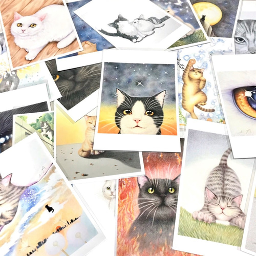 額縁無し】ペット画ミニサイズ【犬、猫、その他動物】 絵画 D