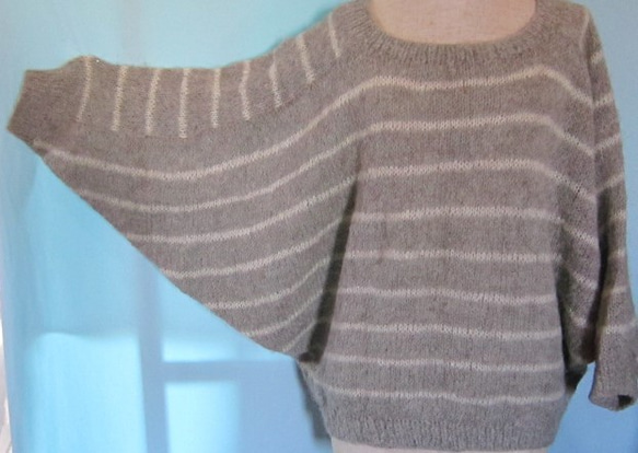 手編みセーター（アルパカ100） 3枚目の画像