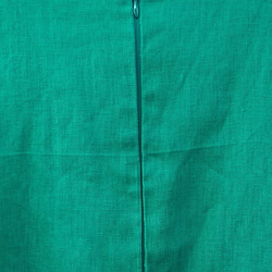 ヨガウェア リゾートウェア オールインワン　リネン100％　エメラルドグリーン 3枚目の画像