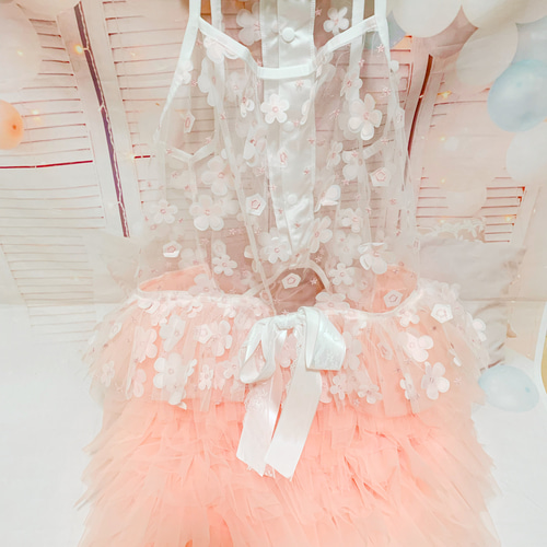 大型犬用レースフリルワンピース ペット服・アクセサリー