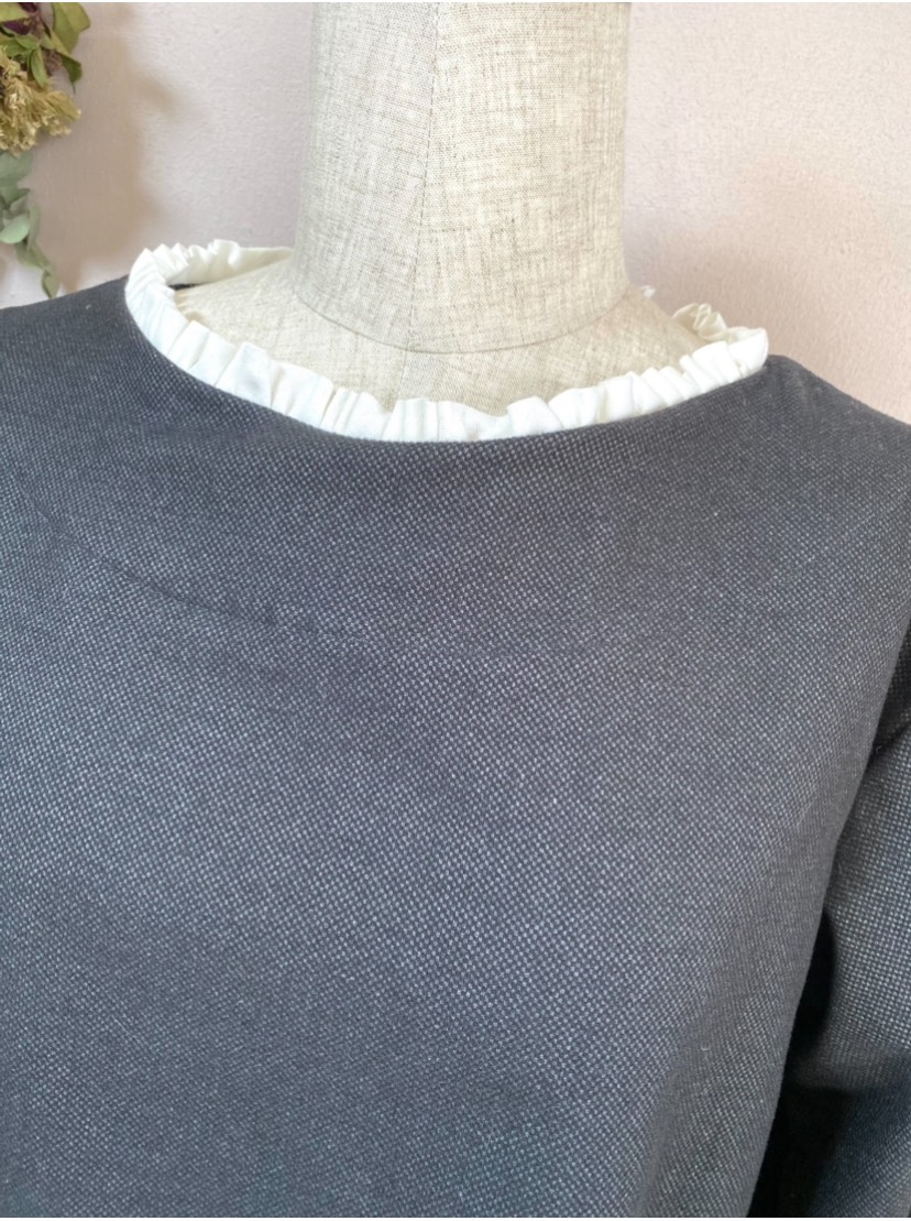 《大きいサイズ》　重ね着風　Ａラインチュニック