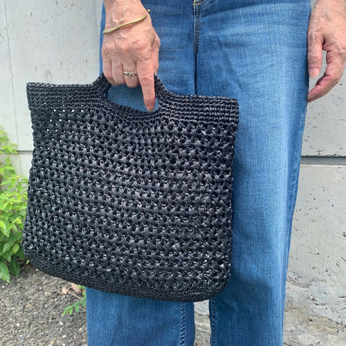 IENA購入 スクエア ラフィアバッグ IENA購入 スクエア ラフィア