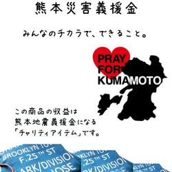 【ラスト1点】媚びない女のまごころクラッチ【レトロ英字】Blue チャリティ：Play for Kumamoto 4枚目の画像