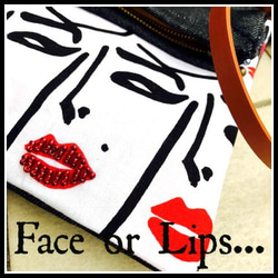import★フラットポーチ【Face or Lips...】Red　Lips（チャリティ） 4枚目の画像