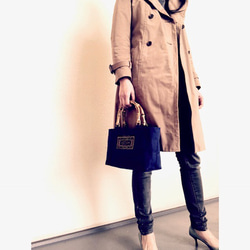 【9/19-9/23限定】ご褒美。極RICH★BAMBOO.【Vintage Navy】Tote  Mサイズ 6枚目の画像