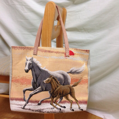 タペストリーカレンダーリメイクバッグ（馬） ショルダーバッグ 綾瀬