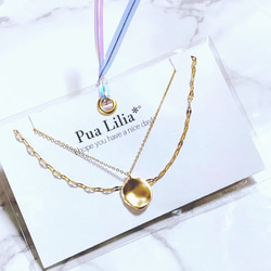 【金属アレルギー対応】マット質感ネックレスSET 長さ選択可/SUS316L/18K仕上げ 9枚目の画像