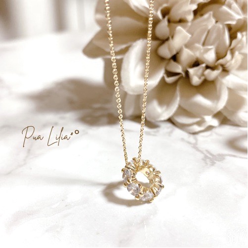 CZロンデルネックレス*金属アレルギー対応*