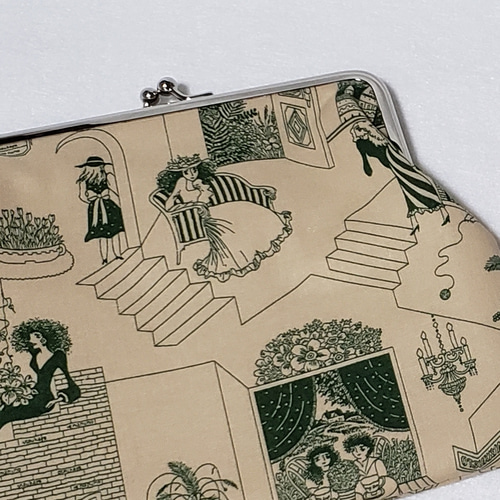 がま口ポーチ(大塚屋の紙袋のデザイン)) ポーチ のぞみ 通販 10227311