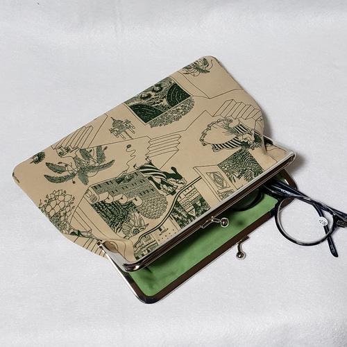 がま口ポーチ(大塚屋の紙袋のデザイン)) ポーチ のぞみ 通販 10227311