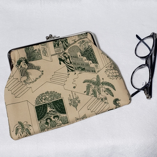 がま口ポーチ(大塚屋の紙袋のデザイン)) ポーチ のぞみ 通販 10227311