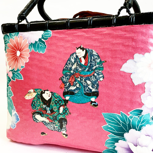 一閑張り籠「歌舞伎」値下げ 一閑張り 歌舞伎 一閑張り籠「歌舞伎」値下げ 1basketry / 市川