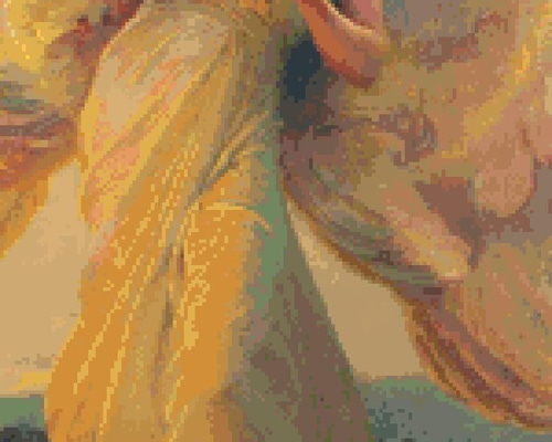 フランツ・ドヴォルザーク「鳥の天使」クロスステッチ刺繍図案 編み図